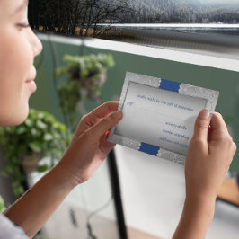 Färg Silver Swirl Bröllop, som visas i Royal Blue OSA Kort