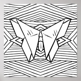 Färg själv eller Hanging som svartvit konst Poster