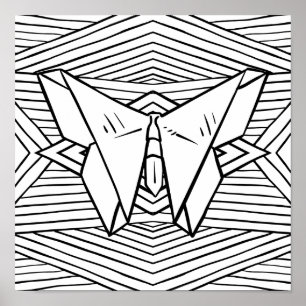 Färg själv eller Hanging som svartvit konst Poster