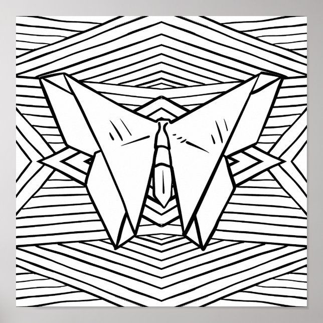 Färg själv eller Hanging som svartvit konst Poster (Framsidan)