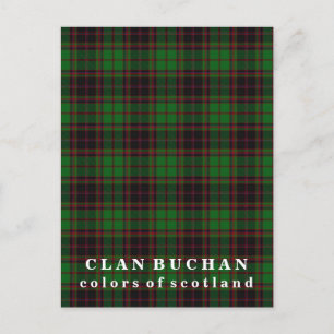 Färg Skottlands Klan Buchan Tartan Vykort