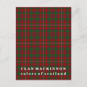 Färg Skottlands Klan MacKinnon Tartan Vykort