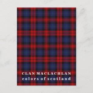 Färg Skottlands Klan MacLachlan Tartan Vykort