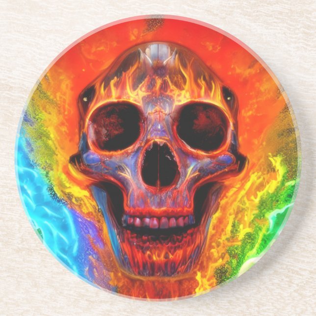 Färg Skull Underlägg (Framsidan)