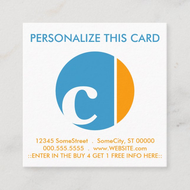 färg slår krypningslojalitet lojalitetskort (Framsida)