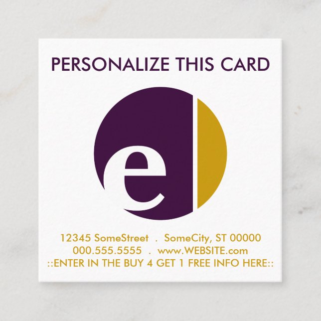 färg slår krypningslojalitet lojalitetskort (Framsida)