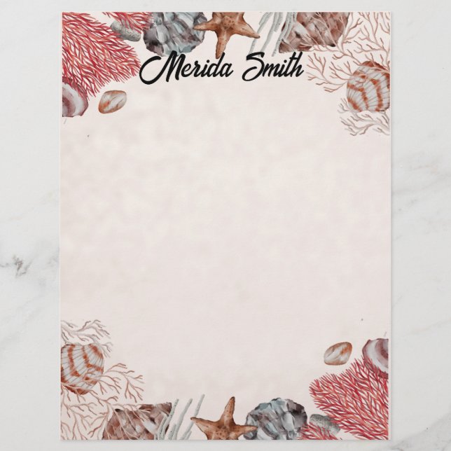 Färg Snäcka Gräns på Tan Brevhuvud (Framsida)