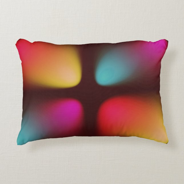 "Färg so Bright" Pillow Prydnadskudde (Framsidan)