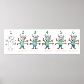 Färg som en monster poster