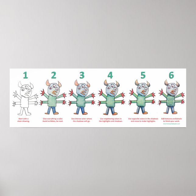 Färg som en monster poster (Framsidan)