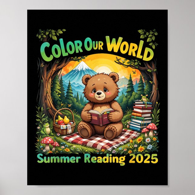 Färg: Sommarläsningsprogrammet för sommaren 2025 Poster (Framsidan)