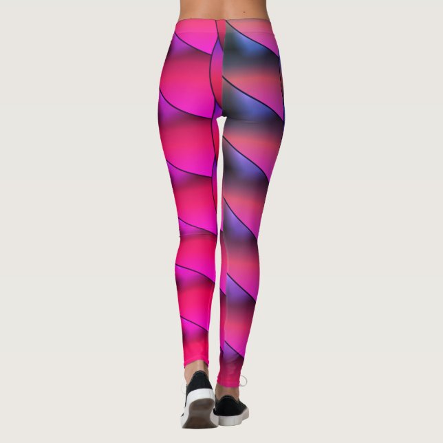 färg, söt, färgrik, färger, trendig leggings (Baksida)