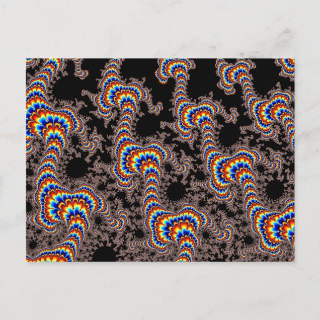 Färg Springa - Fractal Art Vykort (Framsida)
