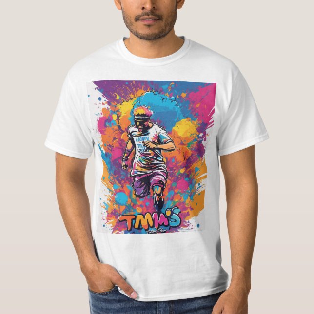 "Färg Springa Spectacular Tee: Vibrant Edition" T Shirt (Framsida)