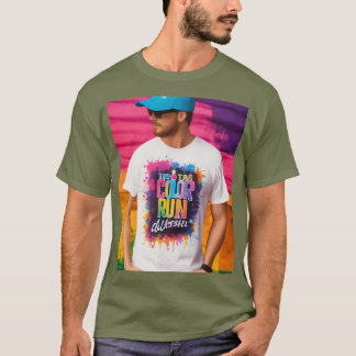 Färg springa t shirt