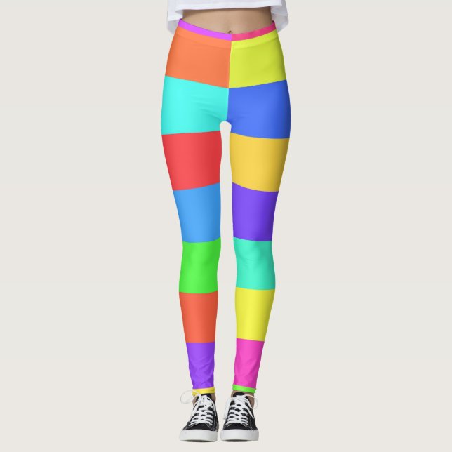 Färg Square Leggings (Framsida)