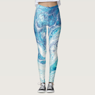 Färg Stänk: Bakgrund för akryl Abstrakt Leggings