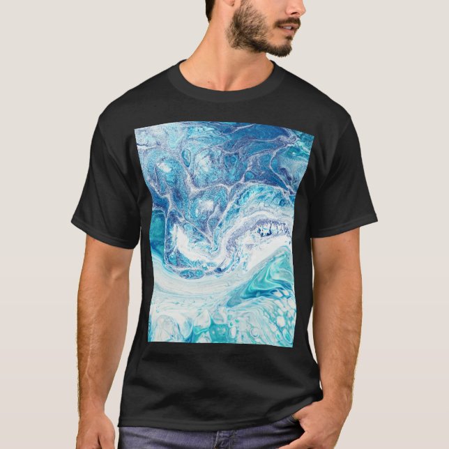 Färg Stänk: Bakgrund för akryl Abstrakt T Shirt (Framsida)