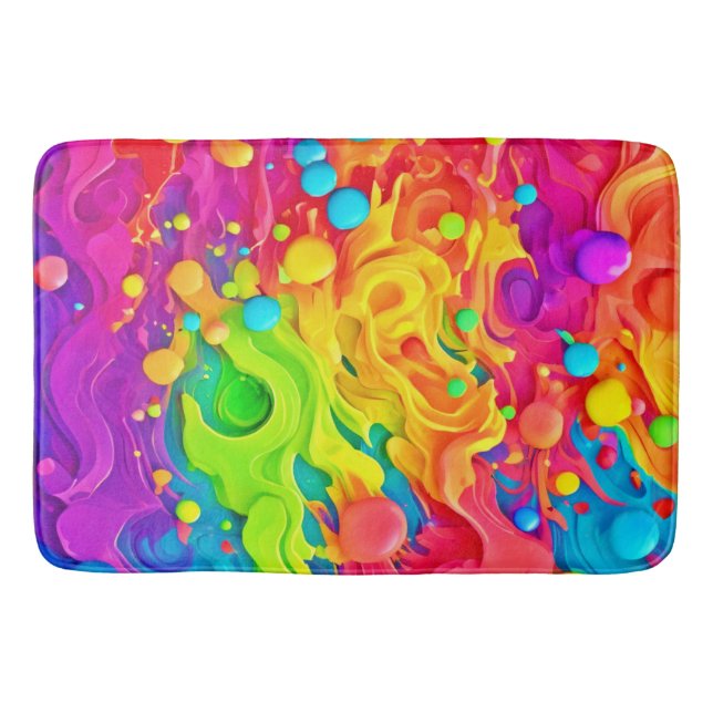 Färg Stänk-bakgrunden Badrumsmatta (Framsidan)