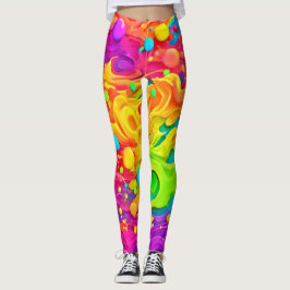 Färg Stänk-bakgrunden Leggings