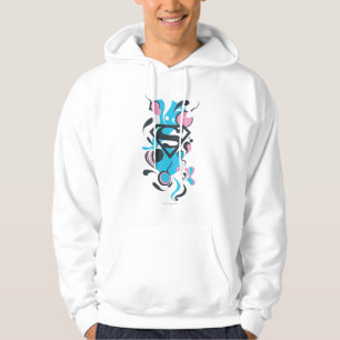 Färg Stänk Blue Hoodie
