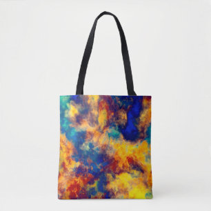 Färg Stänk Blue Red Gult Teal Multi Färg Tygkasse