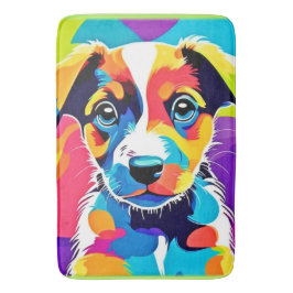 Färg Stänk Groovy Hund Hund Badrumsmatta