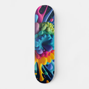 Färg Stänk Mini Skateboard Bräda 18,5 Cm