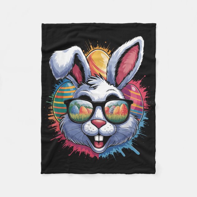 Färg Stänk Påskhare  Egg Hunting Bright Artis Fleecefilt (Framsidan)