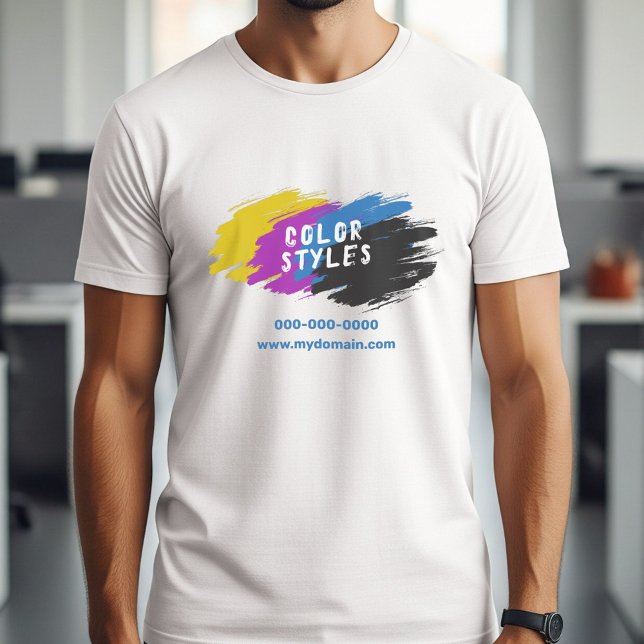Färg Stänk T Shirt (Color Brush Splash T-Shirt)