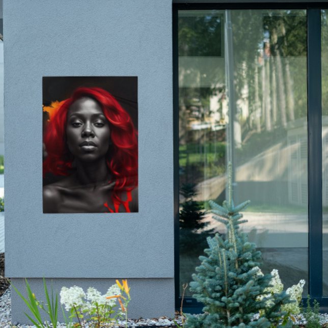 Färg Stänk Vibrant Red Hair Poster (Skapare uppladdad)