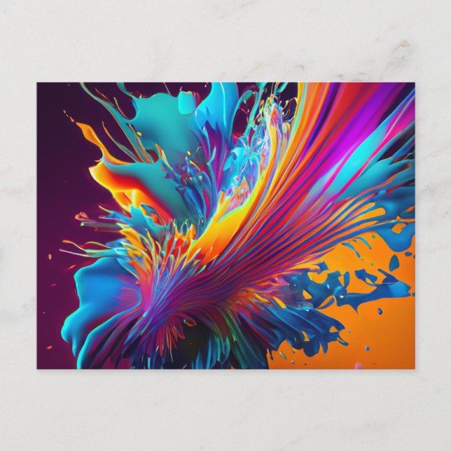 Färg Stänk Vykort (Framsida)