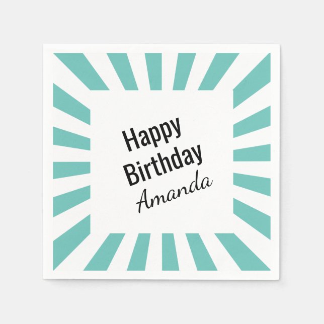 Färg Starburst Rand någon Tillfälle Pappersservett (Framsidan)