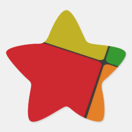 Färg Stjärnformat Klistermärke