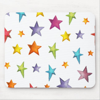 Färg-stjärnor med vattenfärg musmatta