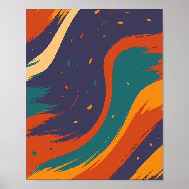 Färg Streams - A Flow of Energy and Joy Poster (Framsidan)