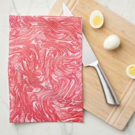 Färg struktur (pärlgrädda jordgubbsgrädde) kökshandduk