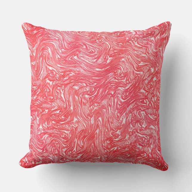 Färg struktur (pärlgrädda jordgubbsgrädde) kudde (Framsida)