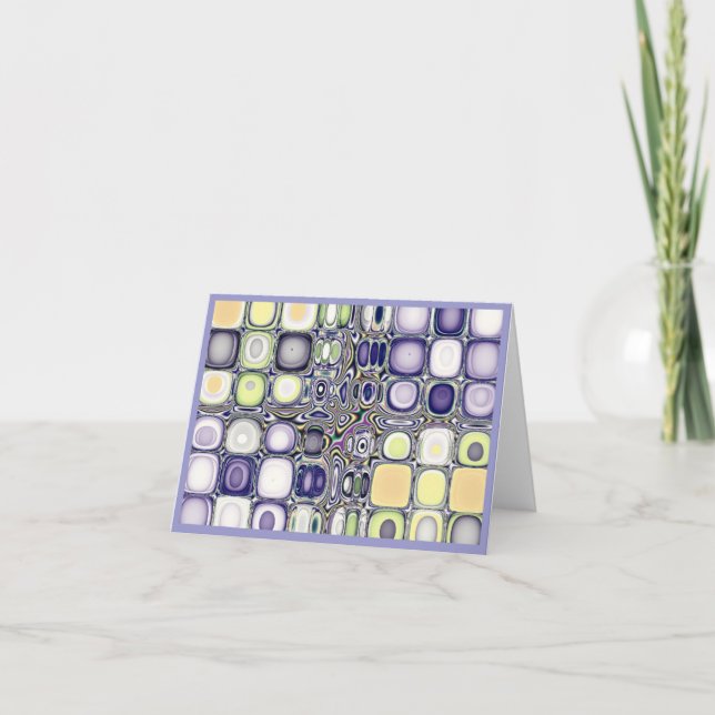 Färg-studier...Silverset Blue Agate Note Card Kort (Framsida)