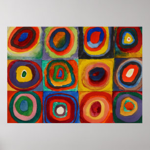 Färg Study, 1913 of Wassily Kandinsky Poster