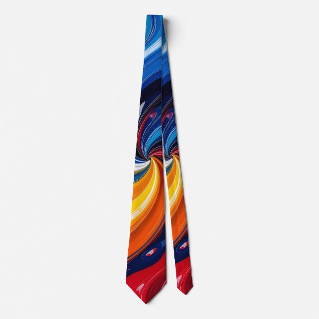Färg Swirls Manar Necktie Slips (Framsida)