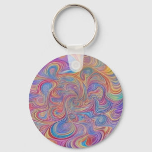 Färg Swirls Nyckelring
