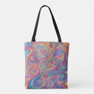 Färg Swirls Tote Bag Tygkasse