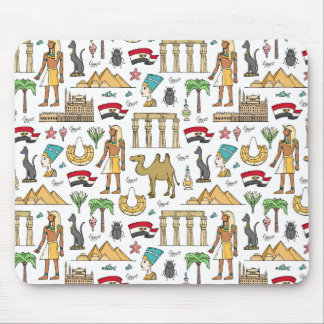Färg-symboler för Egypten Mönster Musmatta