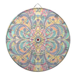 Färg Symfoni Mandala – Djärva Psychedeliska Blommo Darttavla