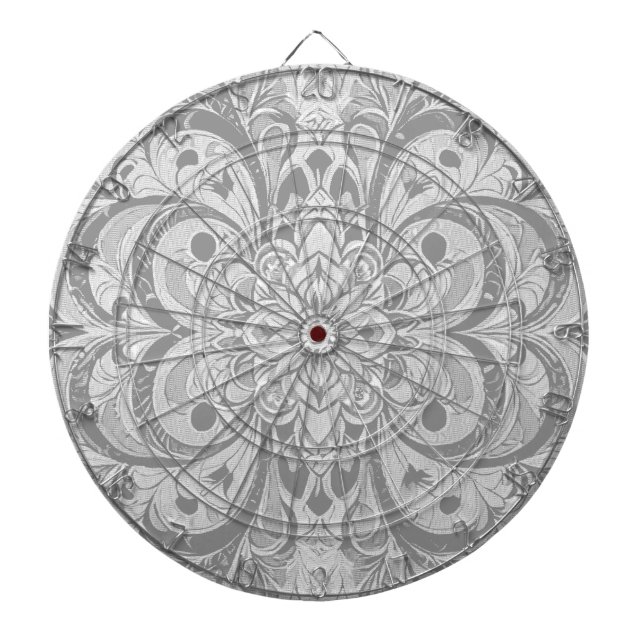 Färg Symfoni Mandala – Djärva Psychedeliska Blommo Darttavla (Framsidan)
