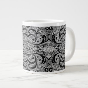Färg Symfoni Mandala – Djärva Psychedeliska Blommo Jumbo Mugg