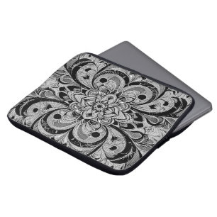 Färg Symfoni Mandala – Djärva Psykedeliska Blommor Laptop Fodral