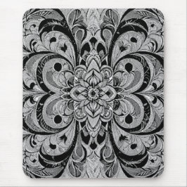 Färg Symfoni Mandala – Djärva Psykedeliska Blommor Musmatta