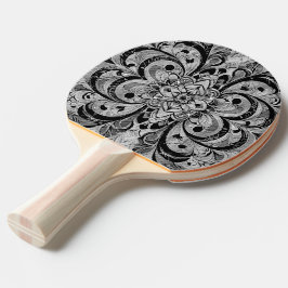 Färg Symfoni Mandala – Djärva Psykedeliska Blommor Pingisracket